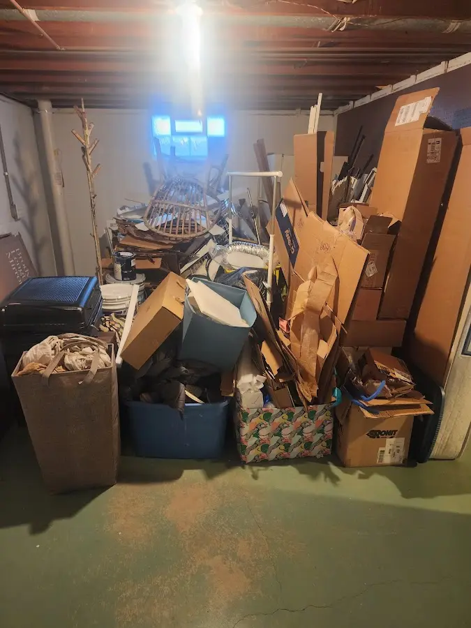 Roll-off dumpster container at job site for 15 Yard Dumpster Rental in Montgomery